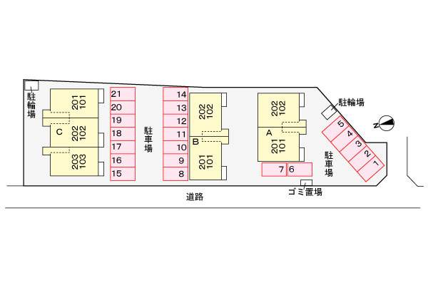 エランドールＣの駐車場|駐車場