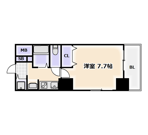 【間取り】 | URBAN FLATS難波東
