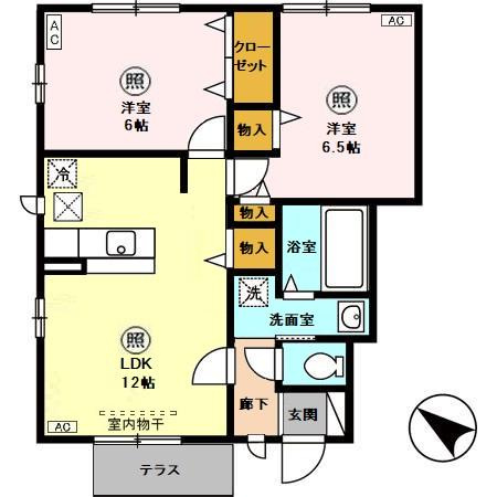 プランドール(川越)Bの間取り