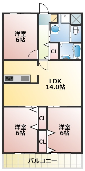 レックスマンションの間取り