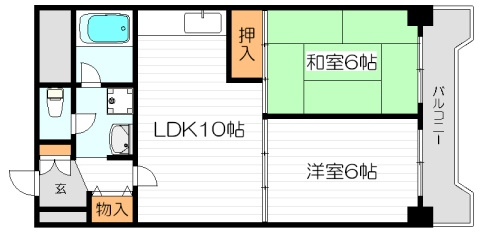 おおきに大阪天満サニーアパートメントの間取り