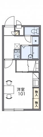 レオパレスやまゆりの間取り|画像2