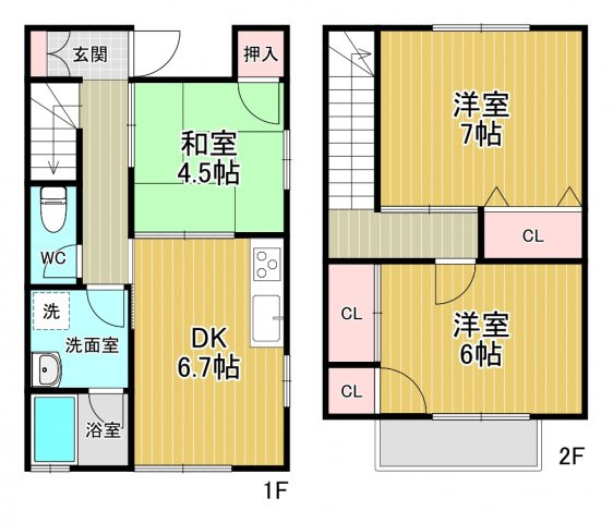 ブルウジュⅡの間取り|3DKの間取りになっております