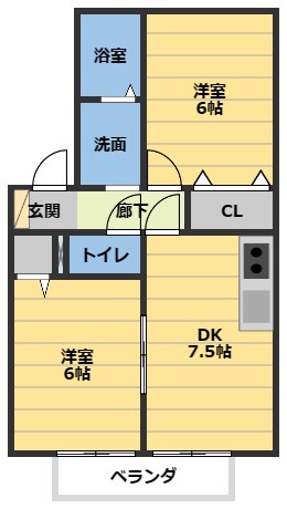 Ｐｌａｉｒｅ　Bの間取り
