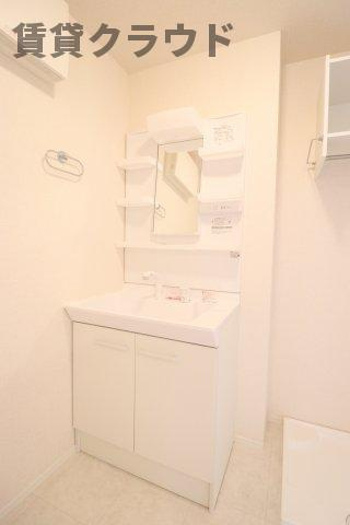 プチクールおゆみ野の洗面所|脱衣スペースもあります