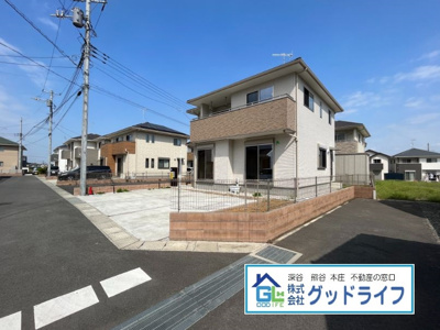 【前面道路含む現地写真】 | 深谷市原郷　内装リフォーム済み中古戸建  