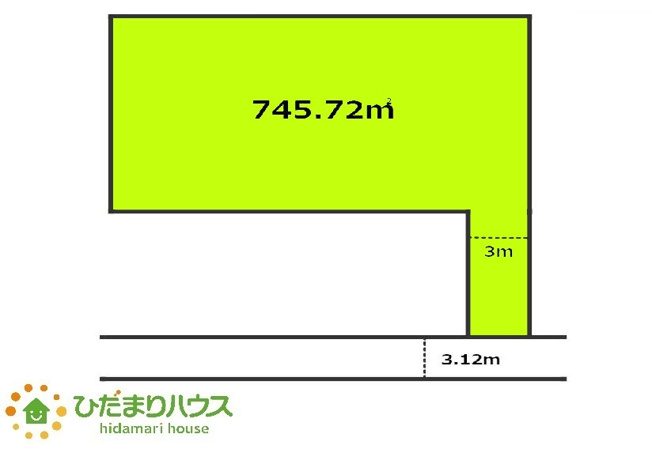 【区画図】 | 水戸市東野町　売地　225坪 | 閑静な住宅街に位置しております(*^^*)