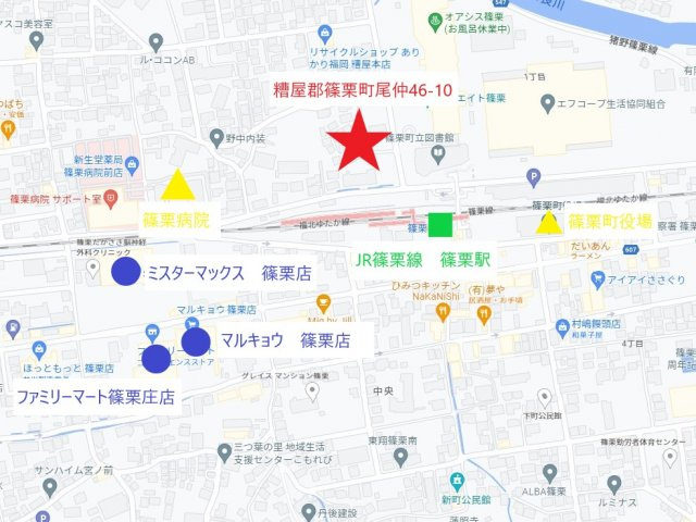 糟屋郡篠栗町大字尾仲の地図