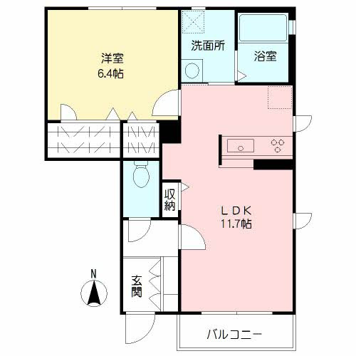 シャーメゾン西殿Bの間取り