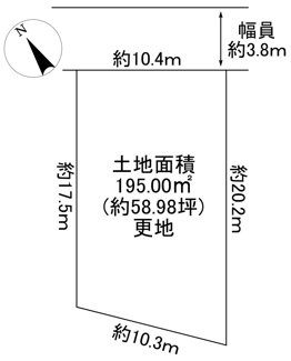 【土地図】 | 川西市鼓が滝１丁目　建築条件無し土地