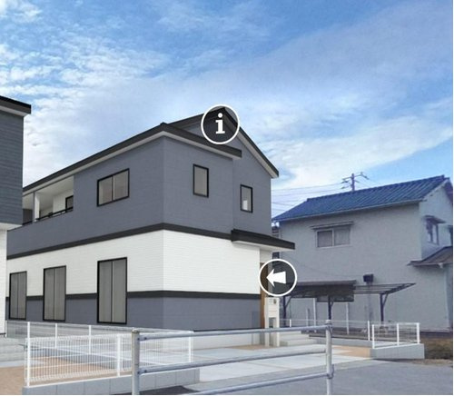 ブルーミングガーデン　岡山市中区平井の外観パース