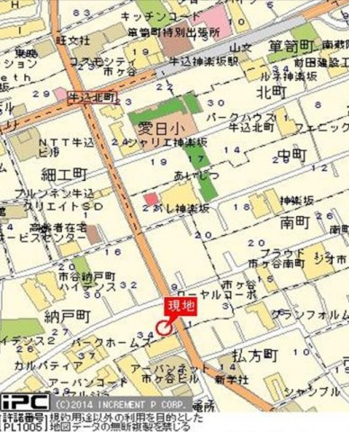 プレール市ヶ谷納戸町の地図|プレール市ヶ谷納戸町