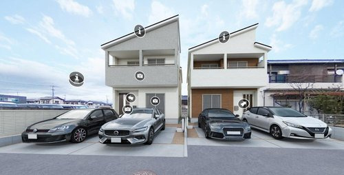 ブルーミングガーデン　岡山市南区南輝の外観パース