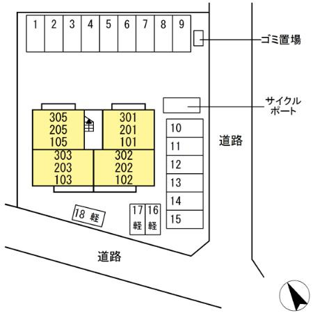 D-roomM.K.の区画図