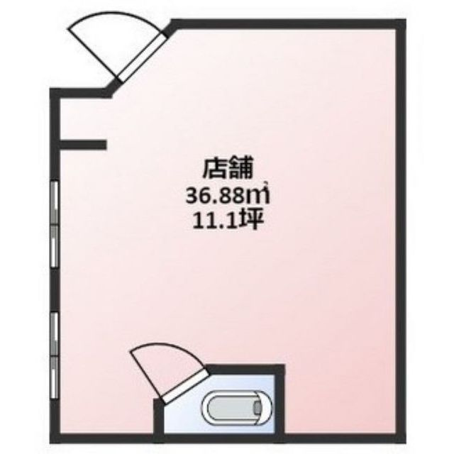 岐阜市桜通２丁目の店舗一部の間取り