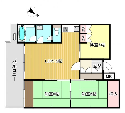 熱海ターガスマンションの間取り