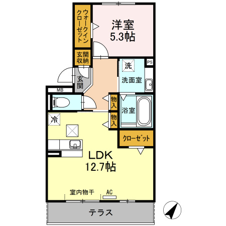 フローラ島間　　刈谷市近郊の賃貸ならクラスホーム刈谷の間取り