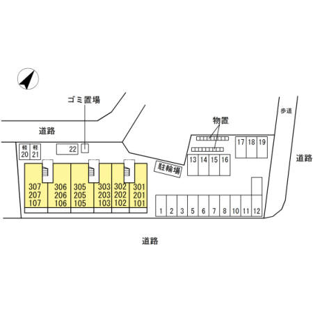 フローラ島間　　刈谷市近郊の賃貸ならクラスホーム刈谷の区画図