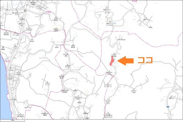 本部町山里【リゾート向き元ホテル用地 1435坪】の地図|地図♪