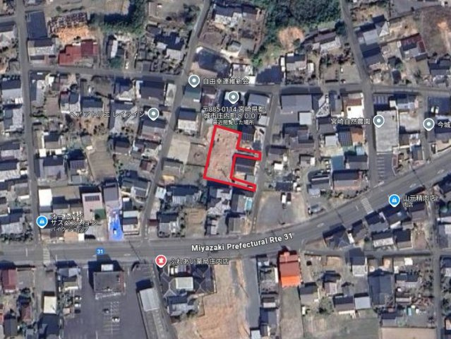 都城市庄内町の売地の外観