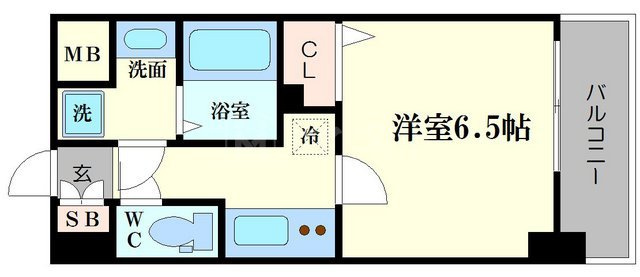 大阪市西区南堀江３丁目の賃貸マンションの間取り