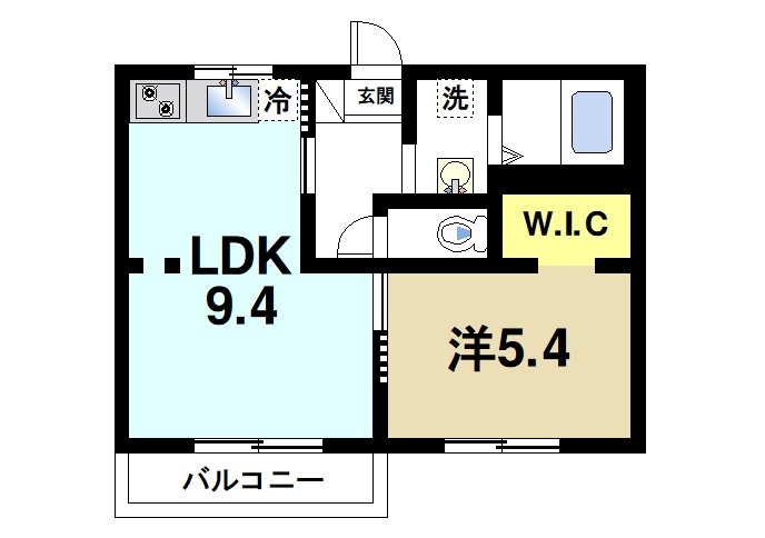 エクセルハイツ　Ａ棟の間取り|1LDKへリフォーム