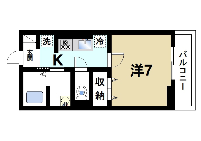 フェンネルの間取り|単身者向けの間取り
