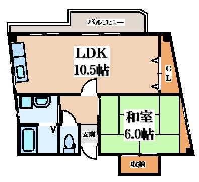 【間取り】 | OKハイツ2号館