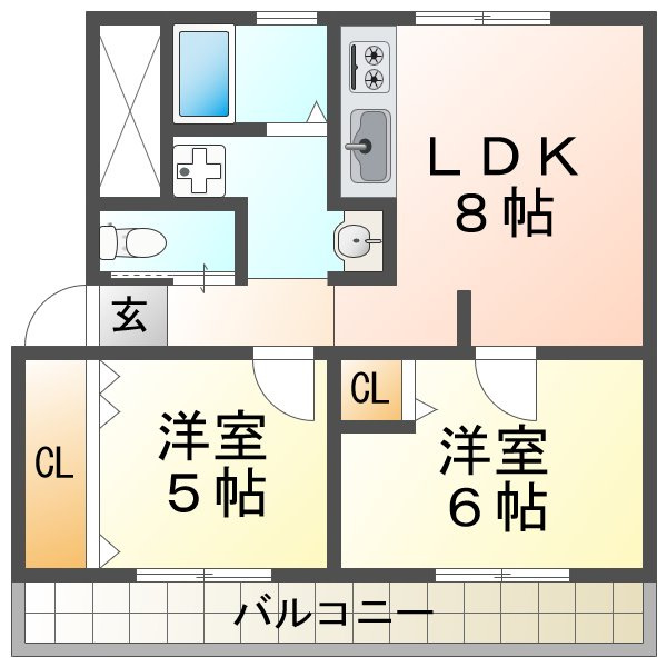 高津橋農住団地D棟の間取り