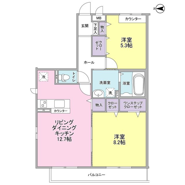 リヴェール青葉台の間取り
