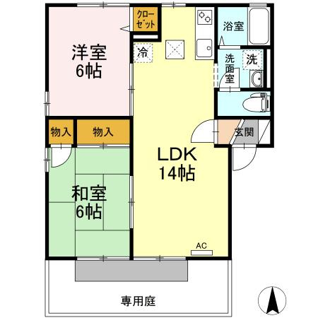 【間取り】 | リッツハウス森松　B棟