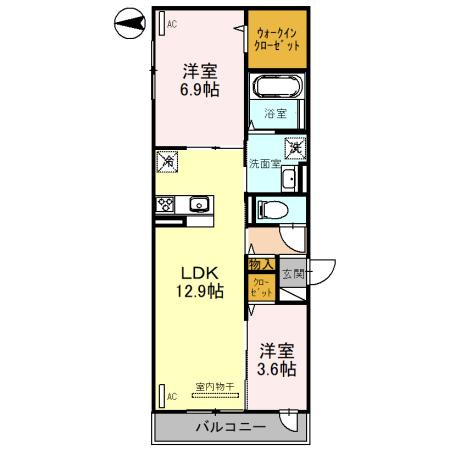RIHITO八尾D棟の間取り
