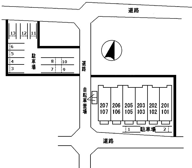 villa原松の区画図