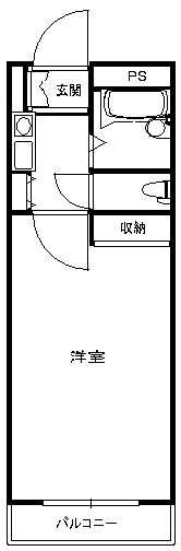 大阪市中央区中寺１丁目の賃貸マンションの間取り