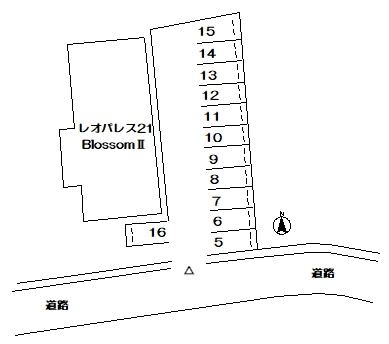 【間取り】 | BlossomⅡ駐車場