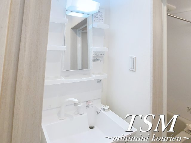 モダンアパートメント枚方三矢町の独立洗面台