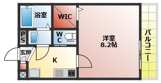 モダンアパートメント枚方三矢町の間取り|１Ｋの間取り