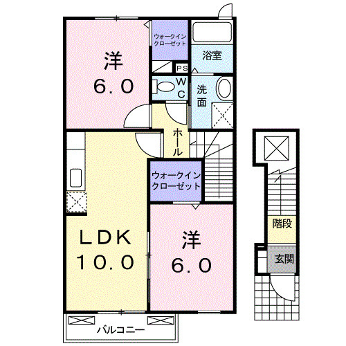 【間取り】 | Ｐａｒｋ　ｓｉｄｅ亀山Ｂ
