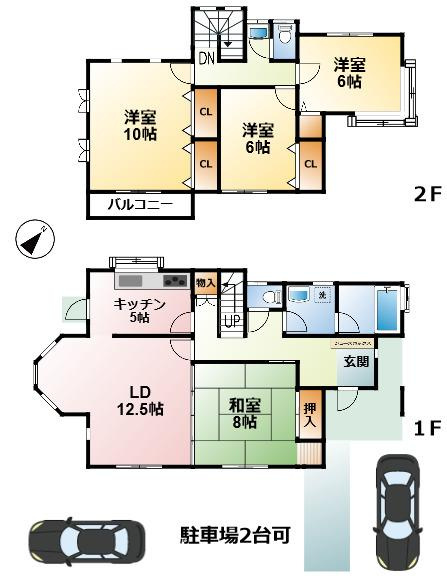 上横地868貸家の間取り