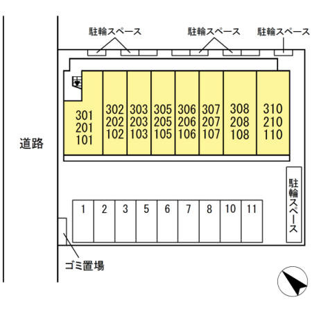 グレーヌメゾンの区画図