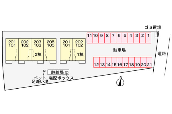 ネオ　エルブ　Ⅱの区画図