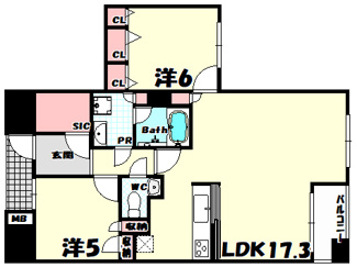 【間取り】 | リベール三宮ミッドキャスト