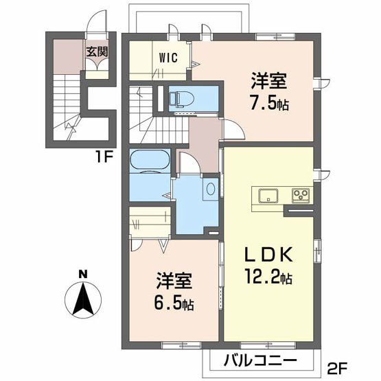 【間取り】 | フルールカズン Ａ棟