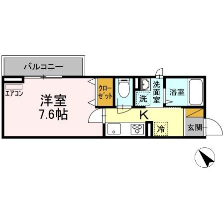 習志野市谷津１丁目のアパートの間取り