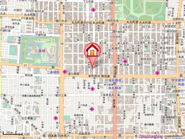 ベラジオ烏丸御池Ⅱの地図