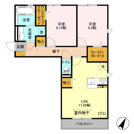 【間取り】 | アイチ8　A棟