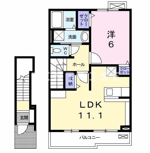 フレイムＡの間取り|間取図