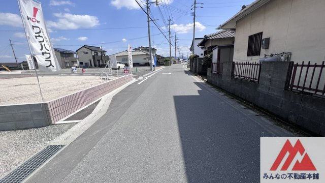 安武３区画の前面道路含む現地写真