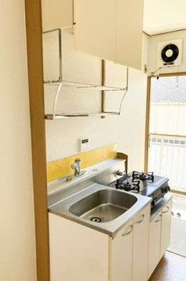 【キッチン】 | ヒラマツハイツ | 2口ガスコンロ、グリル機能