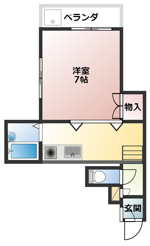ベルメゾン一須賀Ⅲ号館の間取り|イメージ画像になります
